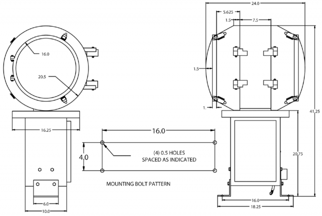 HBM 400PS L802A Airport Rotating Beacon diagram