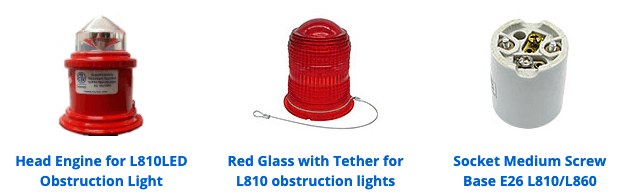 obstruction lighting replacement parts