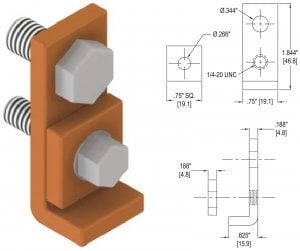 Copper Ground Clamp Lug for Base Cans