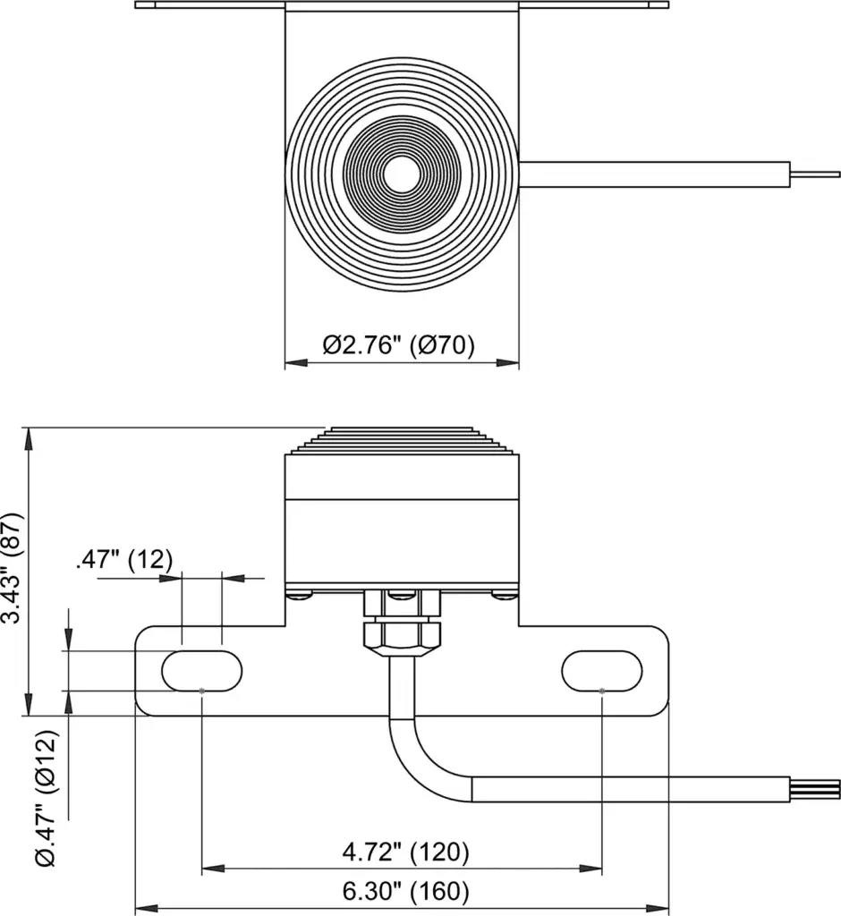 Q-Obstruction Light Low Intensity 32 cd OWS-LIOL-B dimensions