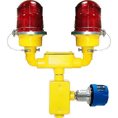L-810 Incandescent Red Obstruction Light double with photocell