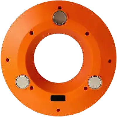 Cone Ring Light bottom view with magnets