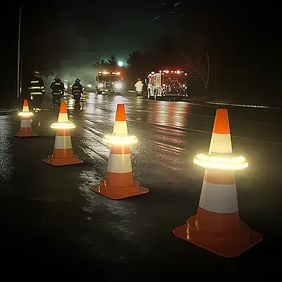 Cone Ring Light on traffic cone