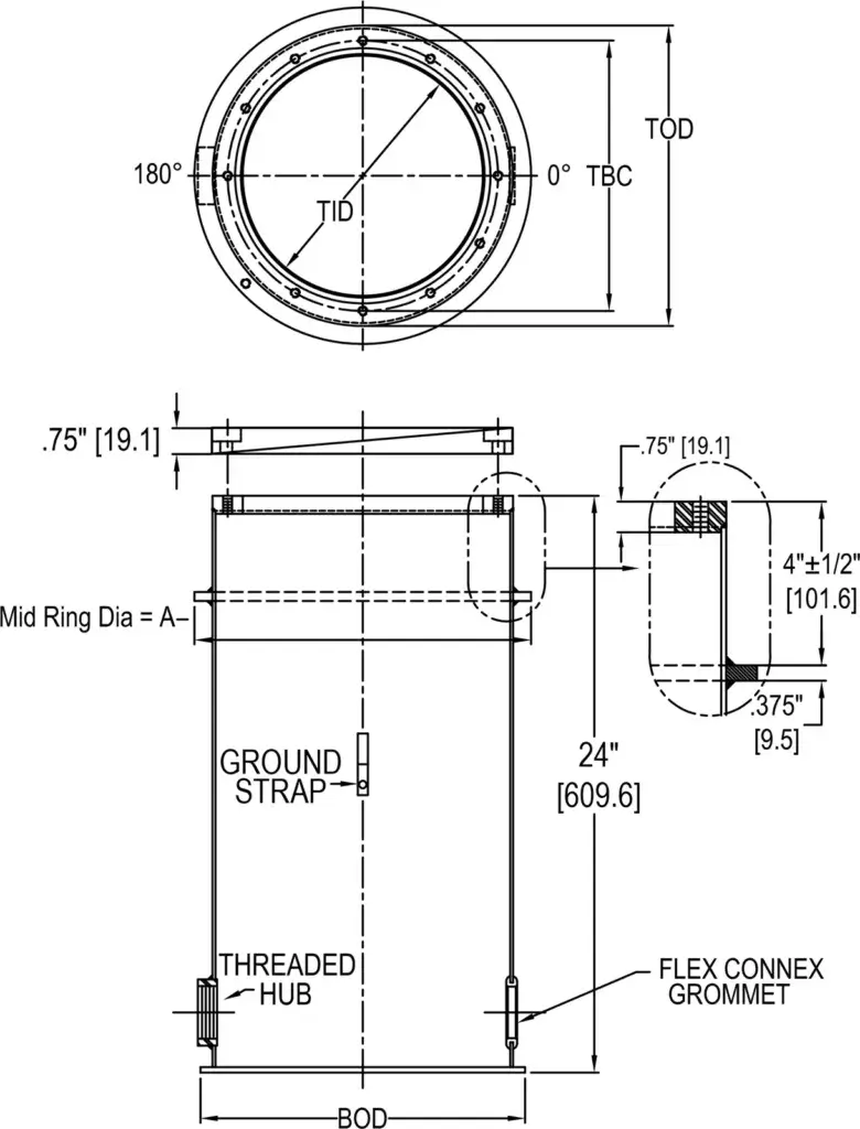 L-868 Class 1B Light Base dimensions